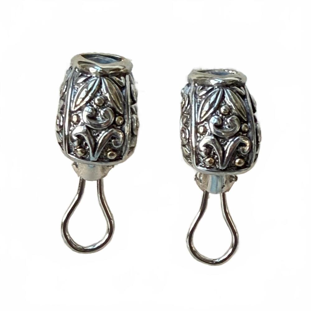 Michael Morrison MX Signature Collection Blue Glass Earrings - Picture 6 of 8
